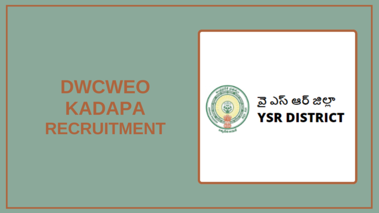 DWCWEO Kadapa Recruitment 2025 – Apply for Jobs
