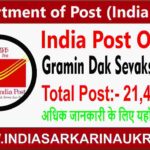 India Post Office GDS Recruitment 2025 Apply for 21,413 Posts