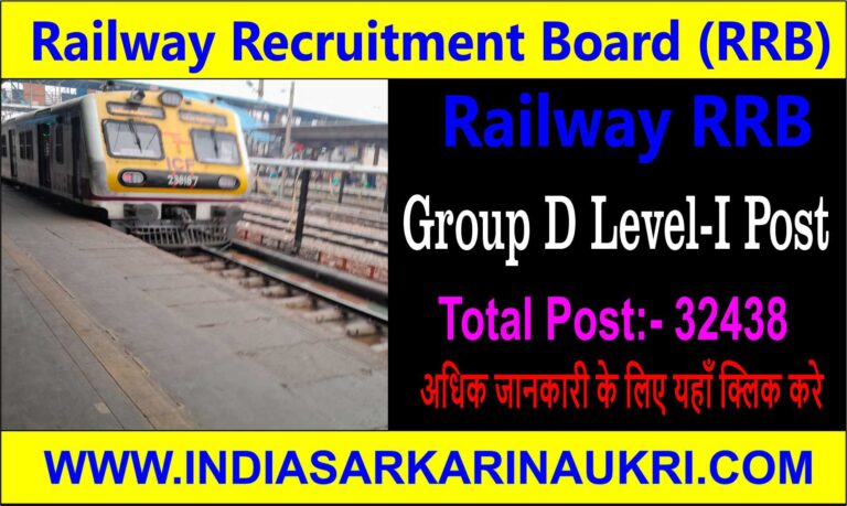 Railway RRB Group D Recruitment 2025 Apply Online for 32438 Posts