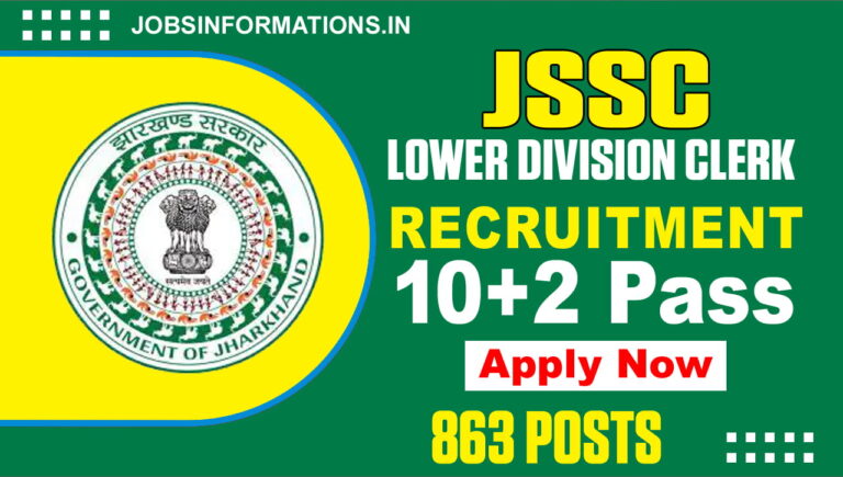 JSSC LDC New Vacancy Notification 2024, Online Application